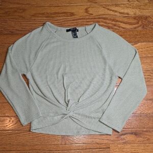 Forever 21 Waffle Knit Twist Top